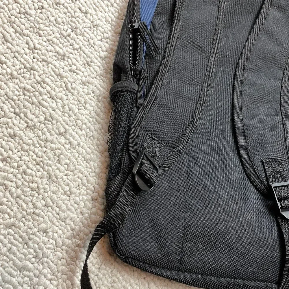 abPrime Pledge to Humanity Backpack Adult Unisex Blue Black Straps Mesh Pockets